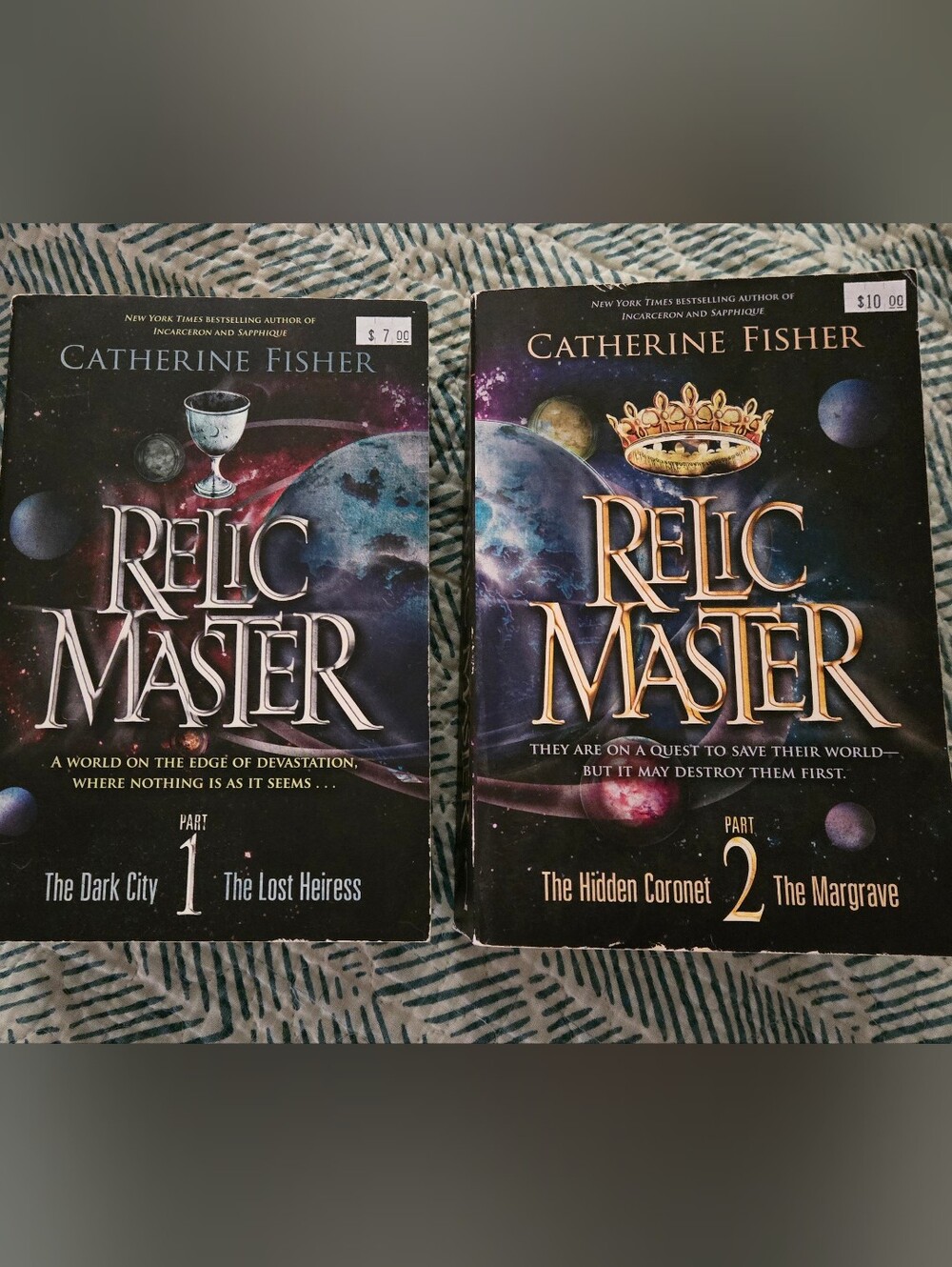 Relic Master Paperback Set - Purple and Blue Space-Themed Covers